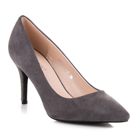 Milaya Tacones de ante gris 3