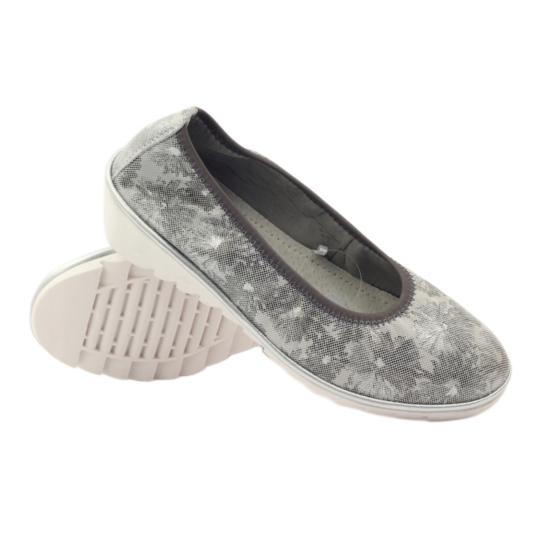 Zapatos de piel para mujer mocasines Filippo 046 gris 3