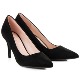 Milaya Tacones de ante negro 5