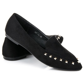 Zapatos sin cordones con tachuelas negro 2