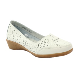 Mocasines Vinceza de piel blanco 1