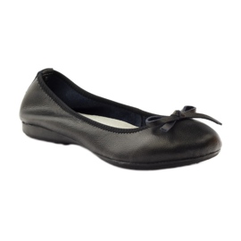 Bailarinas de piel con lazo Filippo 038 negro 1