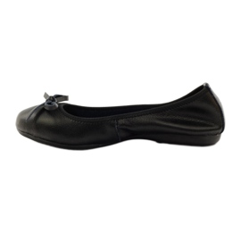 Bailarinas de piel con lazo Filippo 038 negro 2