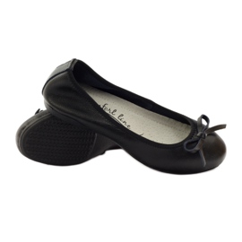 Bailarinas de piel con lazo Filippo 038 negro 3
