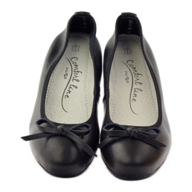 Bailarinas de piel con lazo Filippo 038 negro 4