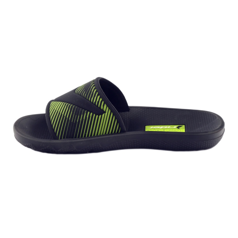 Pantuflas de ocio para niño Rider negro verde 2 Pantuflas de ocio para niño Rider negro verde 2