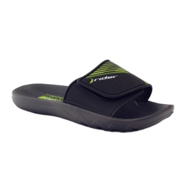 Zapatillas de piscina de ocio Rider 82326 negro verde 1 Zapatillas de piscina de ocio Rider 82326 negro verde 1