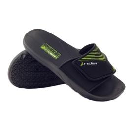 Zapatillas de piscina de ocio Rider 82326 negro verde 3 Zapatillas de piscina de ocio Rider 82326 negro verde 3