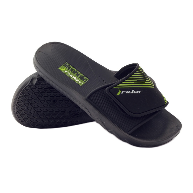 Zapatillas de piscina de ocio Rider 82326 negro verde 3