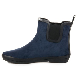 Kylie Chanclos de gamuza para mujer azul marino 2