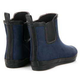 Kylie Chanclos de gamuza para mujer azul marino 3