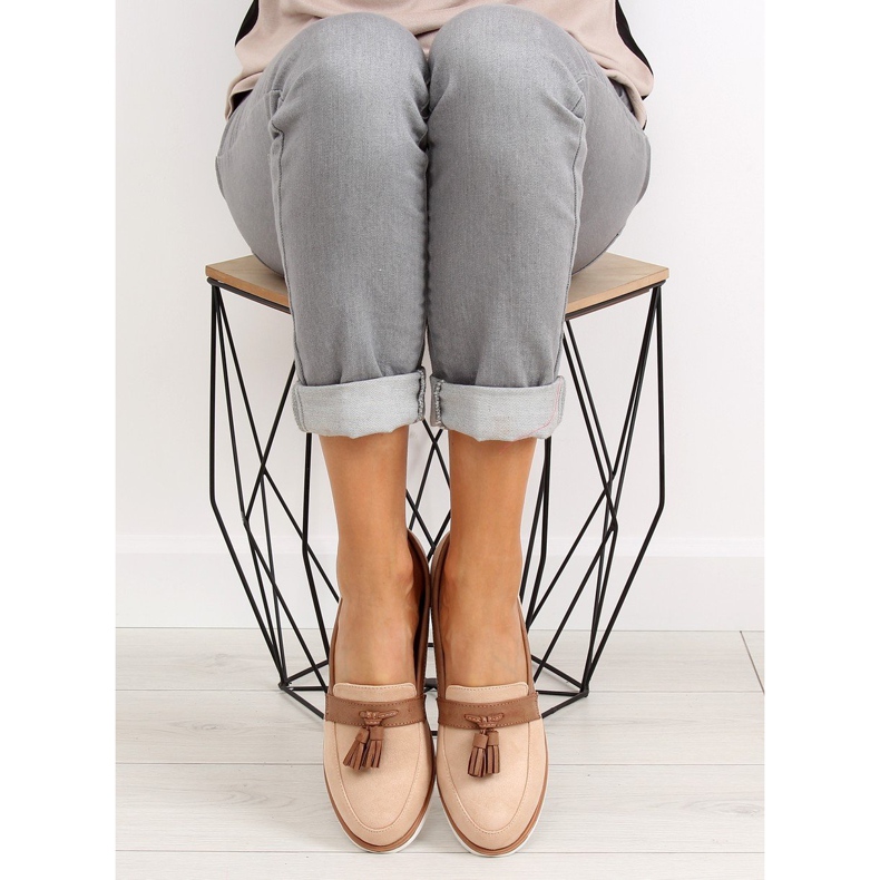Mocasines mujer beige 9167 Beige 2