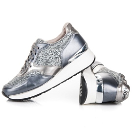 Kylie Zapatos deportivos con purpurina gris 6