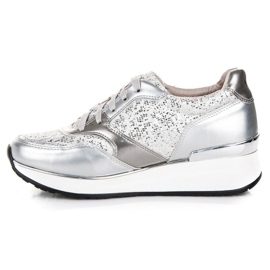 Kylie Zapatos deportivos con purpurina gris 3