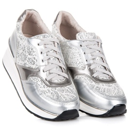 Kylie Zapatos deportivos con purpurina gris 4