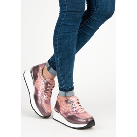 Kylie Zapatos deportivos con purpurina rosado 2 Kylie Zapatos deportivos con purpurina rosado 2