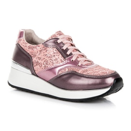 Kylie Zapatos deportivos con purpurina rosado 5