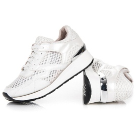 Kylie Zapatillas blancas con malla blanco 5