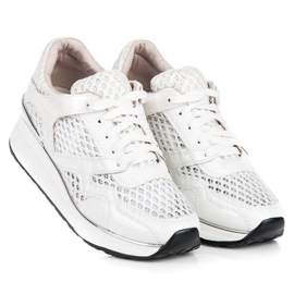 Kylie Zapatillas blancas con malla blanco 6
