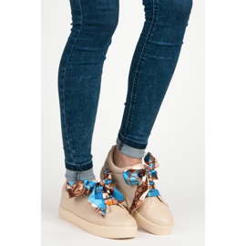 Zapatillas Atadas con cinta VICES beige 1