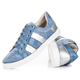 Kylie Zapatillas de moda atadas azul 4