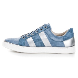Kylie Zapatillas de moda atadas azul 5