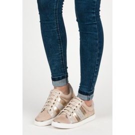Kylie Zapatillas de moda atadas marrón 2