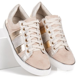 Kylie Zapatillas de moda atadas marrón 5