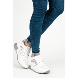 Kylie Zapatillas de moda en la plataforma blanco 2