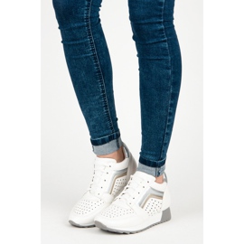 Kylie Zapatillas de moda en la plataforma blanco 1