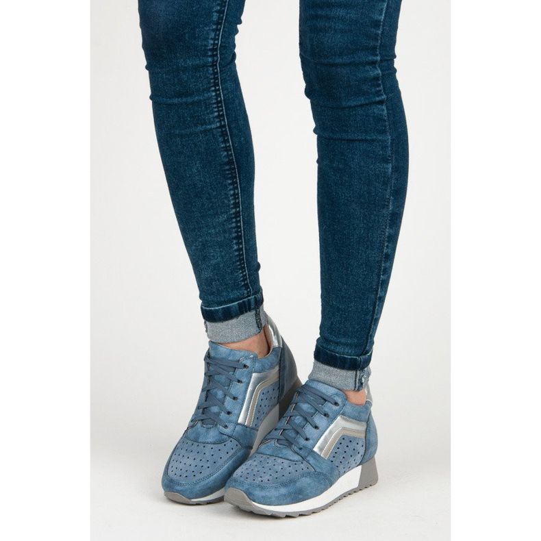 Kylie Zapatillas de moda en la plataforma azul 1 Kylie Zapatillas de moda en la plataforma azul 1