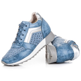 Kylie Zapatillas de moda en la plataforma azul 4