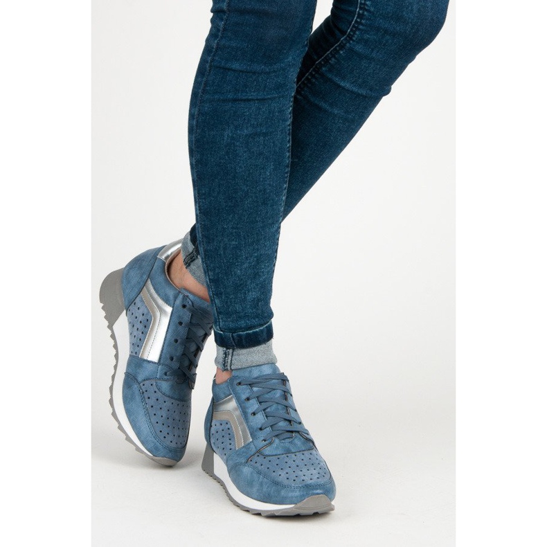Kylie Zapatillas de moda en la plataforma azul 2 Kylie Zapatillas de moda en la plataforma azul 2