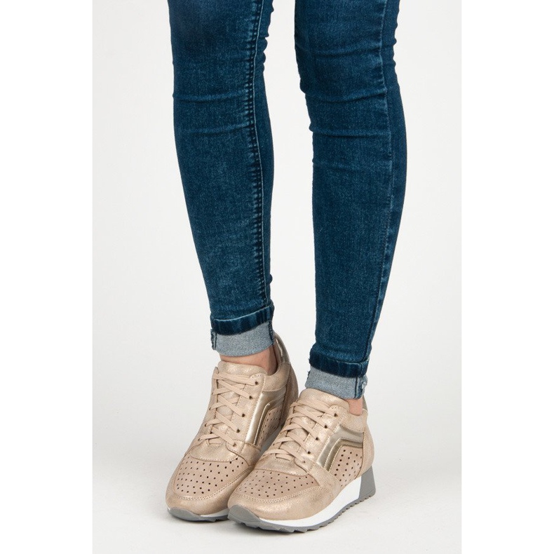 Kylie Zapatillas de moda en la plataforma amarillo 1