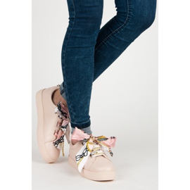 Zapatillas Atadas con cinta VICES rosa 2