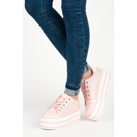 Seastar Zapatillas con cordones en la plataforma. rosado 2