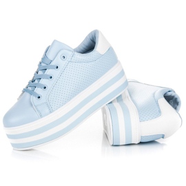 Seastar Zapatillas con cordones en la plataforma. azul 5