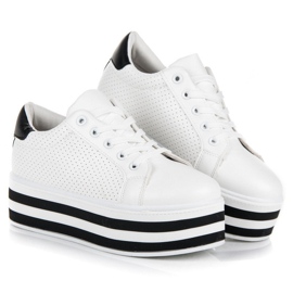 Seastar Zapatillas con cordones en la plataforma. blanco 7