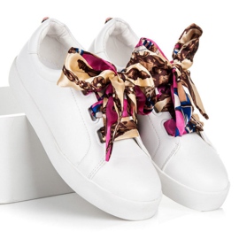 Vices Zapatillas atadas con una cinta vicios blanco 3