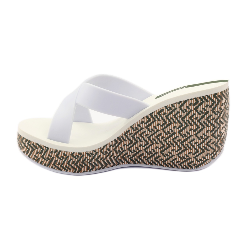 Chanclas mujer cuña Ipanema 82288 blanco marrón verde 2