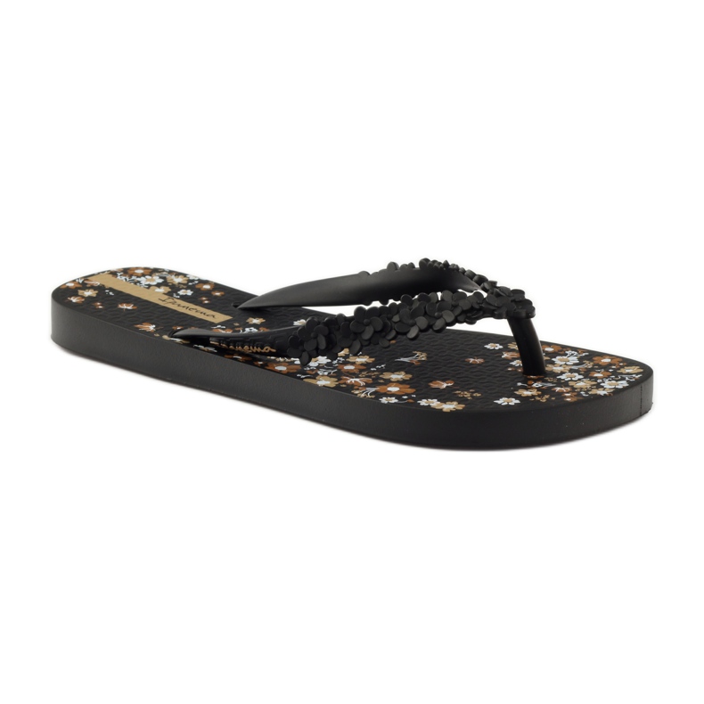 Ipanema 82397 zapatillas de casa de mujer florales negro marrón 1