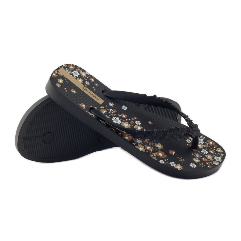 Ipanema 82397 zapatillas de casa de mujer florales negro marrón 3