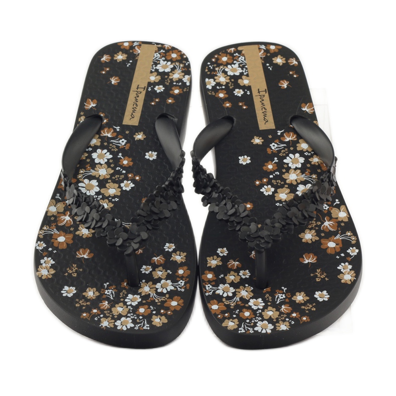 Ipanema 82397 zapatillas de casa de mujer florales negro marrón 4