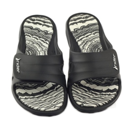 Rider 82213 zapatillas piscina velcro negro blanco 4
