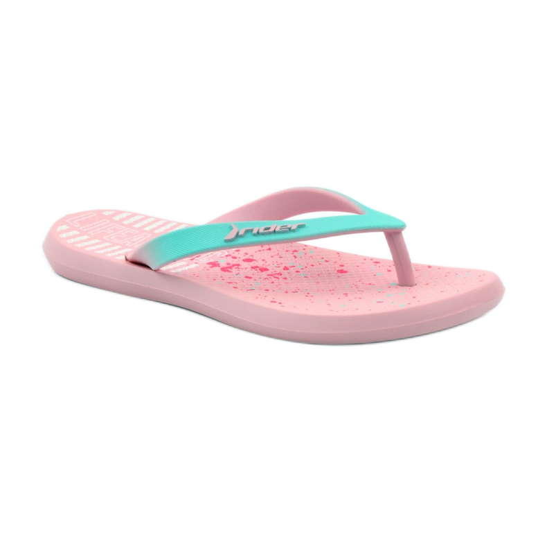 Chanclas para niños Rider 82365 rosa verde 1