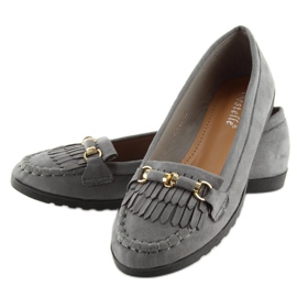 Gris Mocasines mujer 680-25 BAL-1 gris 1 Gris Mocasines mujer 680-25 BAL-1 gris 1