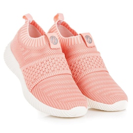 Kylie Zapatillas deportivas sin cordones de tela rosado 3