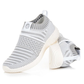 Kylie Zapatillas deportivas sin cordones de tela gris 4