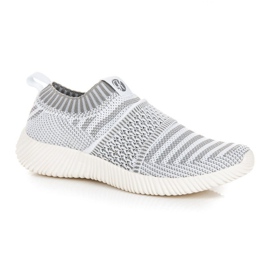 Kylie Zapatillas deportivas sin cordones de tela gris 5