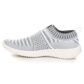 Kylie Zapatillas deportivas sin cordones de tela gris 6